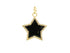 14k Solid Yellow Gold & Diamond Star Charm in Enamel, (14K-DCH-854)